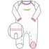 Bayou Babies Applique Lap Footie - Pink - Magnolia BabyFootie