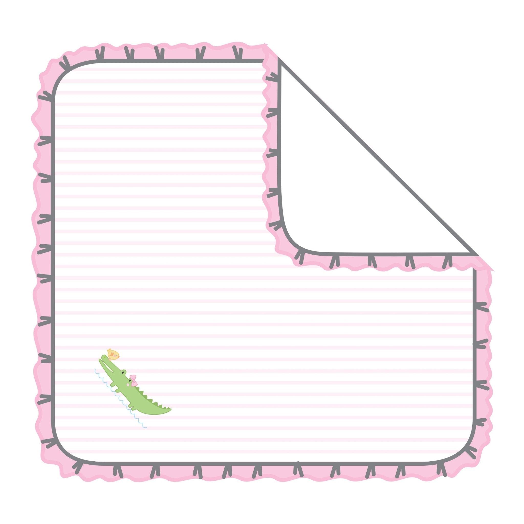 Bayou Babies Applique Receiving Blanket - Pink - Magnolia BabyReceiving Blanket