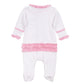 Bayou Babies Applique Ruffle Footie - Pink - Magnolia BabyFootie