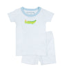 Bayou Babies Applique Short Pajamas - Light Blue - Magnolia BabyShort Pajamas