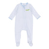 Bayou Babies Applique Zip Footie - Light Blue - Magnolia BabyFootie
