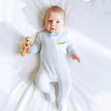  Bayou Babies Applique Zip Footie - Light Blue - Magnolia BabyFootie