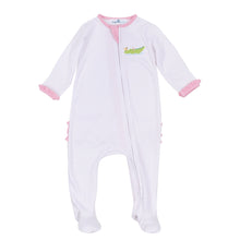  Bayou Babies Applique Zip Footie - Pink - Magnolia BabyFootie