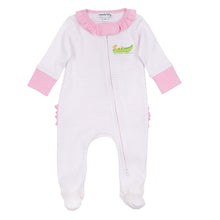  Bayou Babies Applique Zip Footie - Pink - Magnolia BabyFootie