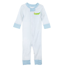  Bayou Babies Applique Zip Pajamas - Light Blue - Magnolia BabyZipper Pajamas