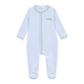 Bayou Baby Hand-Embroidered Footie - Light Blue - Magnolia BabyFootie