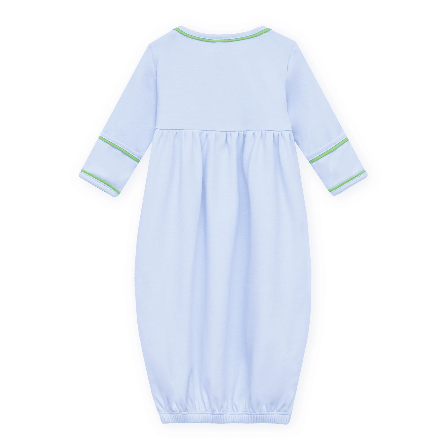 Magnolia Baby_Bayou Baby Hand-Embroidered Gathered Gown - Light Blue_5