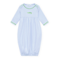 Magnolia Baby_Bayou Baby Hand-Embroidered Gathered Gown - Light Blue_4