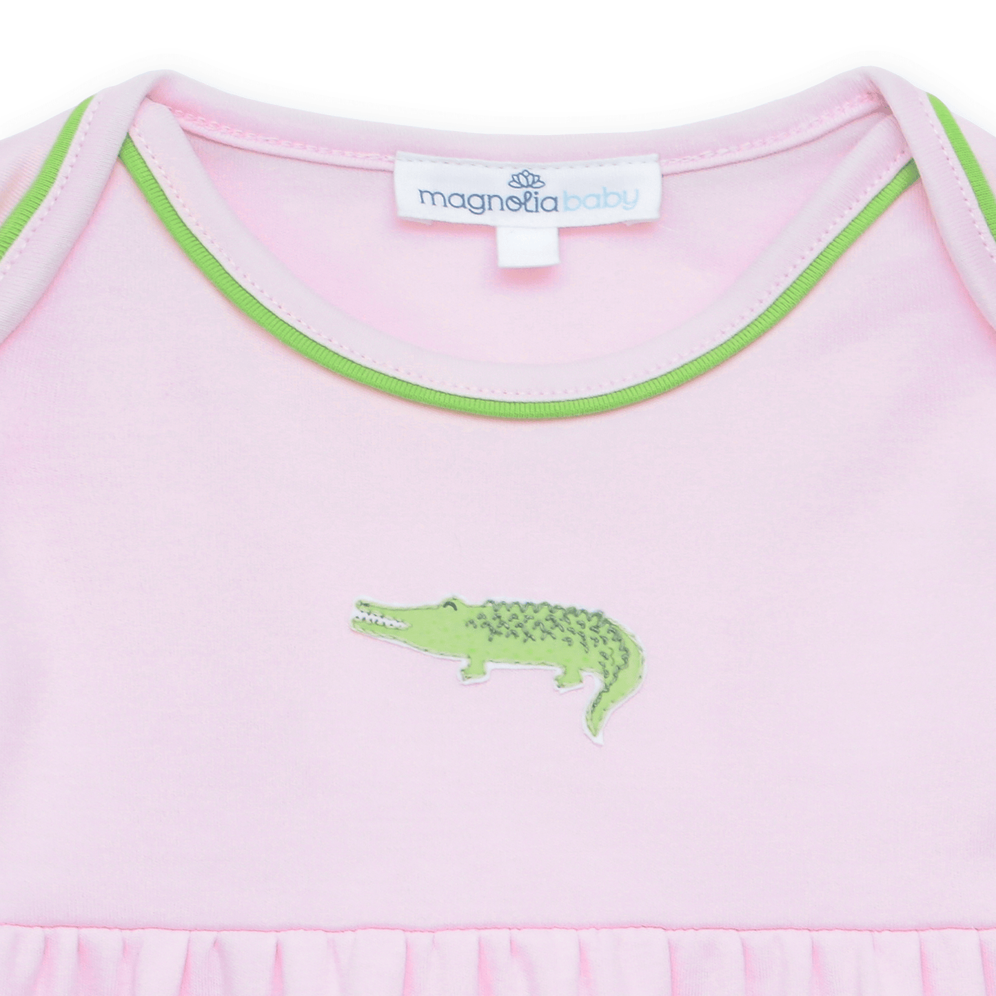 Magnolia Baby_Bayou Baby Hand-Embroidered Gathered Gown - Pink_7