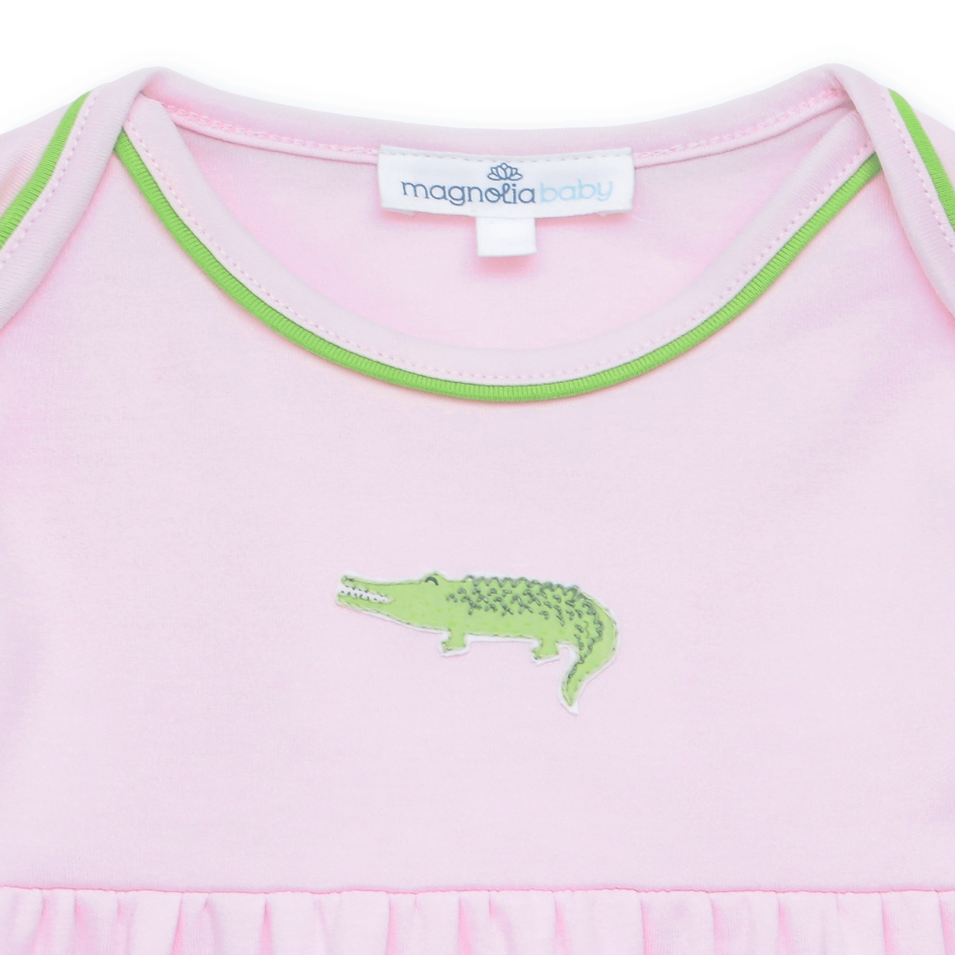 Magnolia Baby_Bayou Baby Hand-Embroidered Gathered Gown - Pink_7