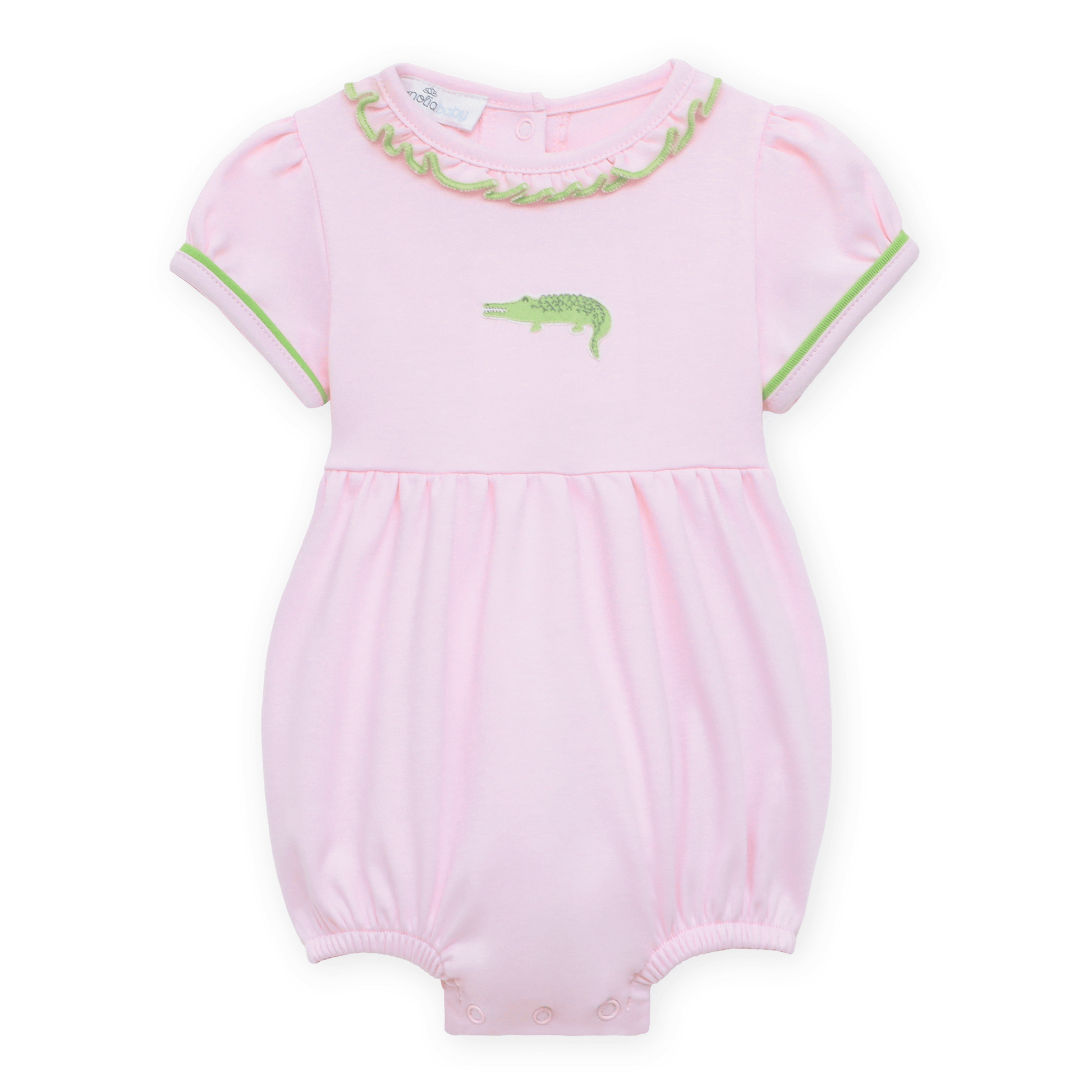 Bayou Baby Hand-Embroidered Ruffle Bubble - Magnolia BabyBubble