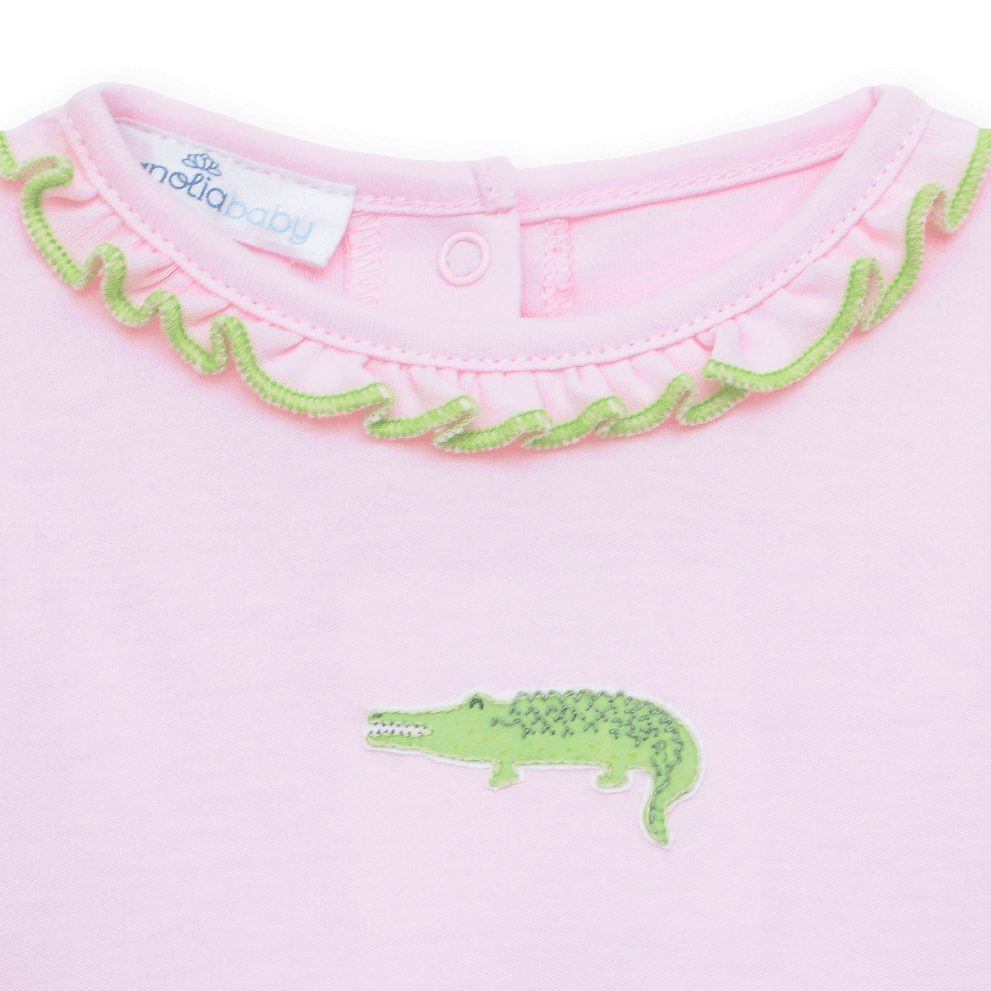 Bayou Baby Hand-Embroidered Ruffle Bubble - Magnolia BabyBubble