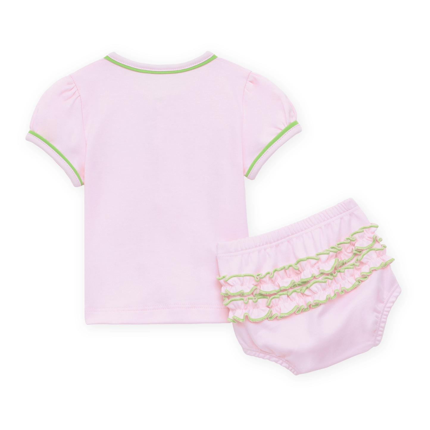 Magnolia Baby_Bayou Baby Hand-Embroidered Ruffle Diaper Cover Set - Pink_2