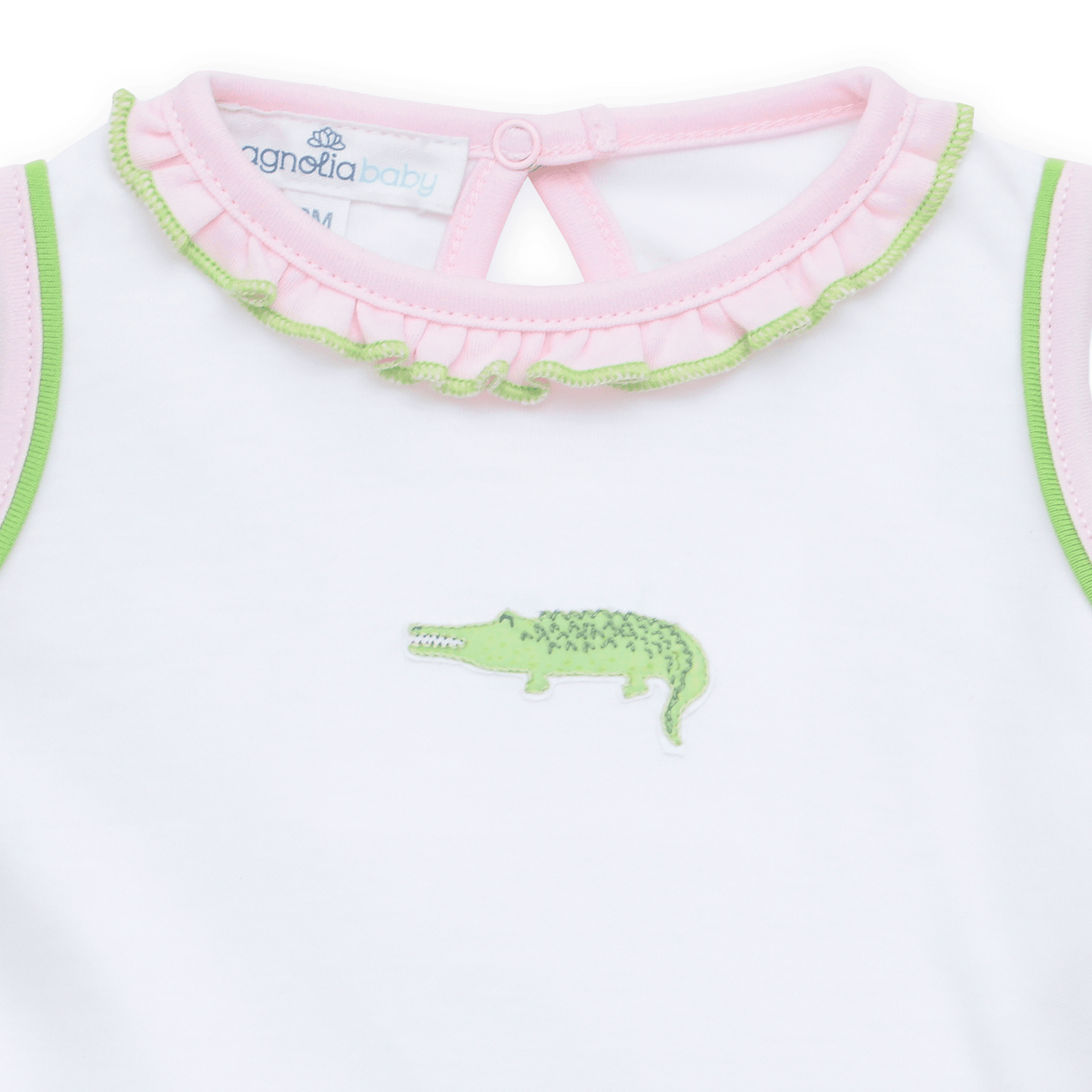 Magnolia Baby_Bayou Baby Hand-Embroidered Ruffle Short Set - Pink_3