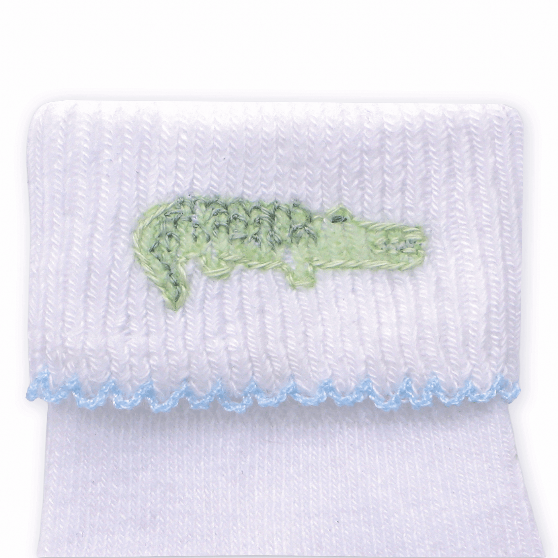 Magnolia Baby_Bayou Baby Hand-Embroidered Socks - Light Blue_3