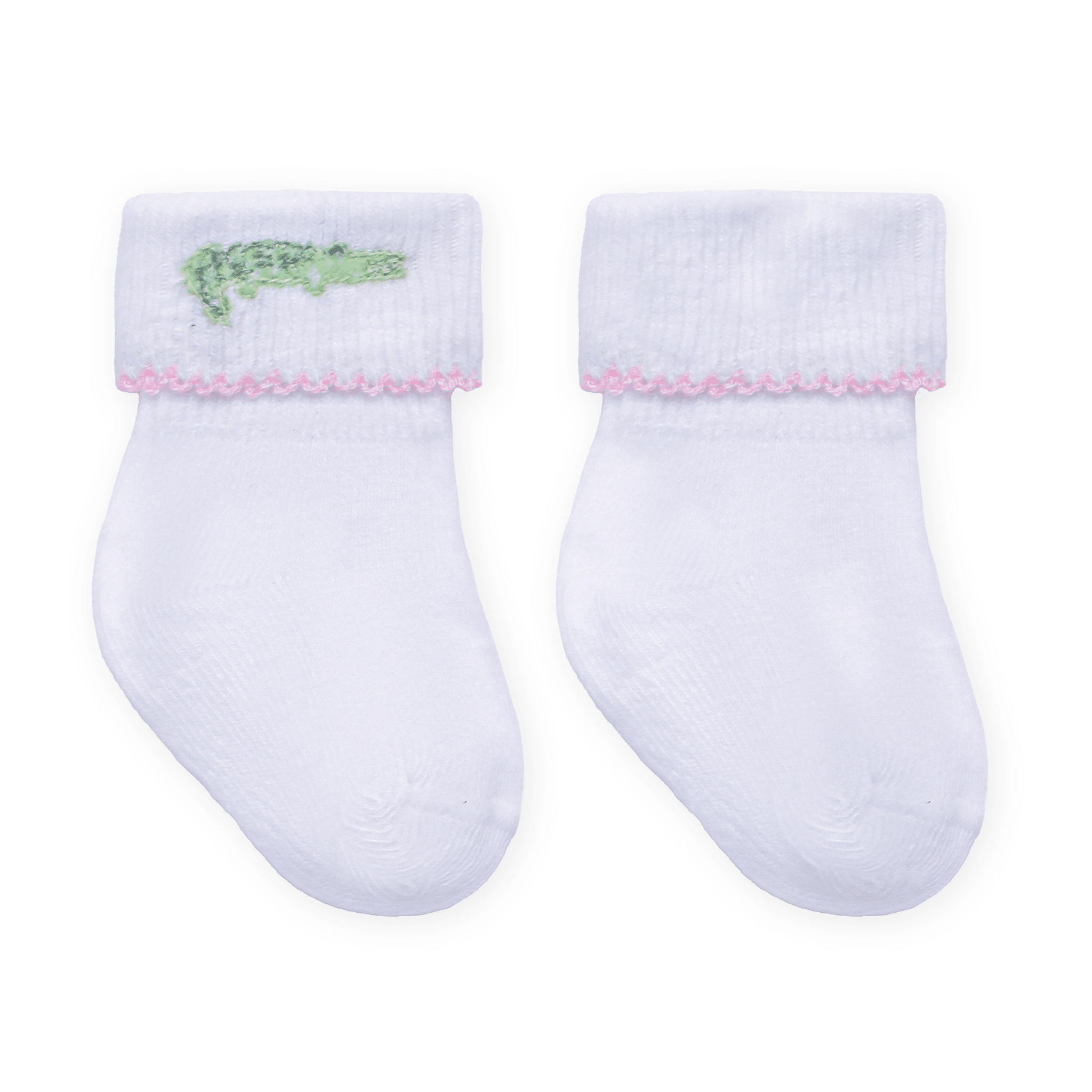 Magnolia Baby_Bayou Baby Hand-Embroidered Socks - Pink_1