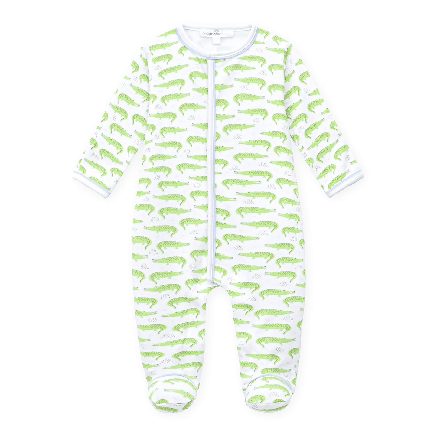 Magnolia Baby_Bayou Baby Print Footie - Light Blue_1