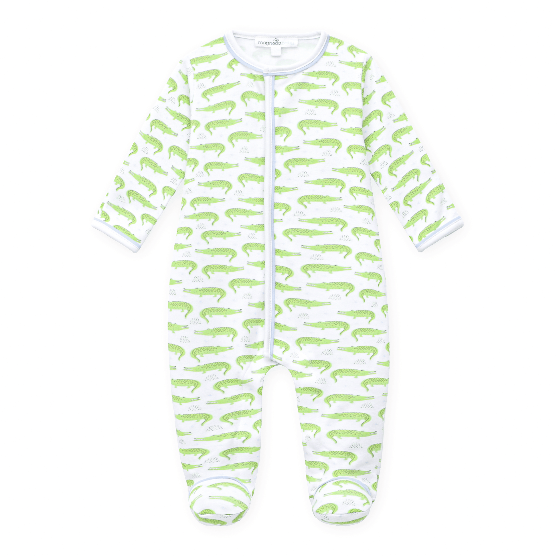 Magnolia Baby_Bayou Baby Print Footie - Light Blue_1