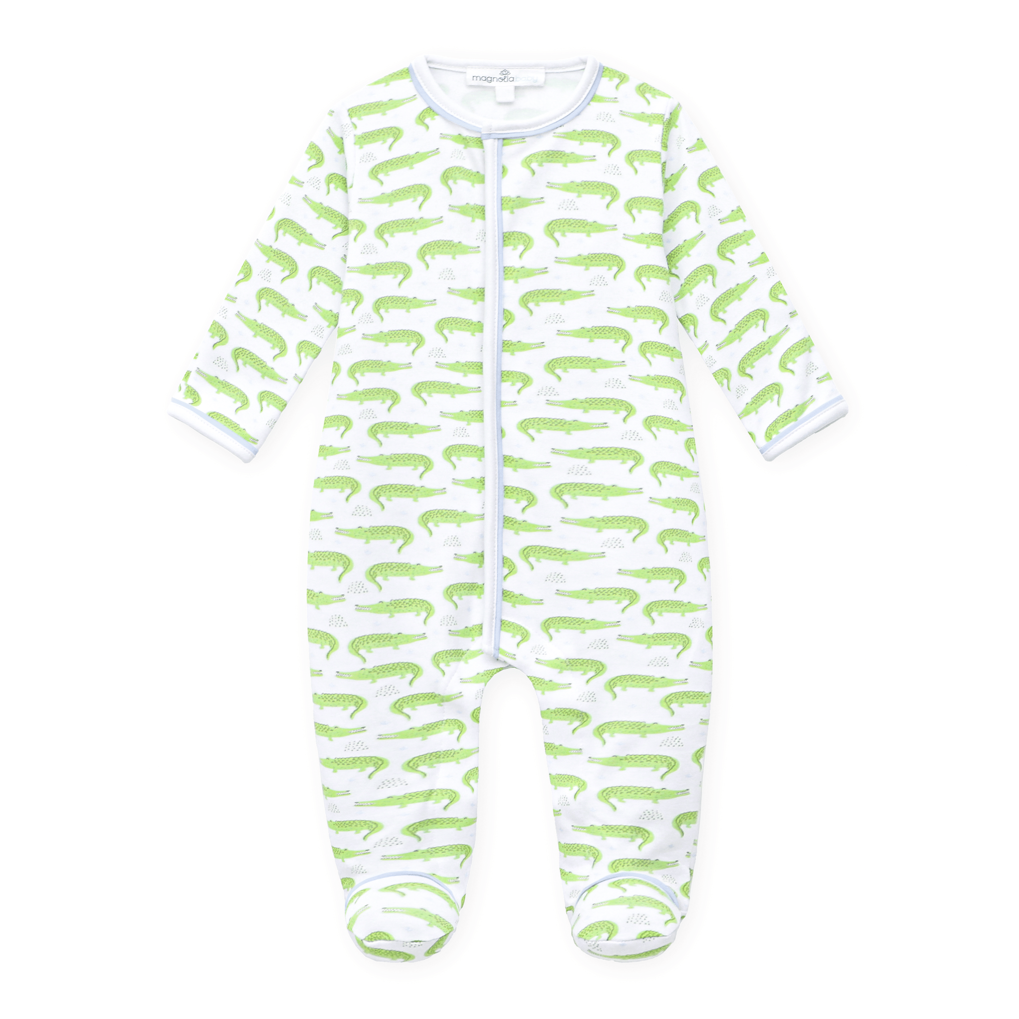 Magnolia Baby_Bayou Baby Print Footie - Light Blue_1