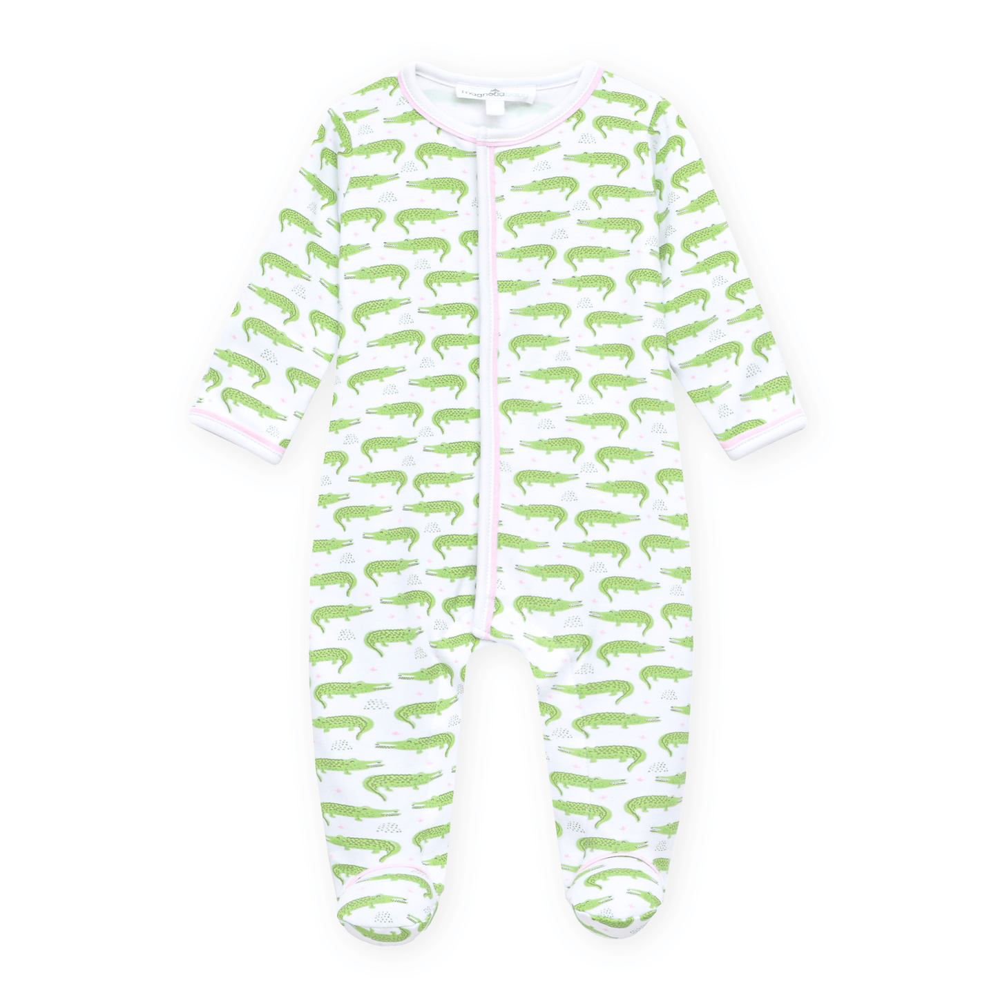 Magnolia Baby_Bayou Baby Print Ruffle Footie - Pink_1