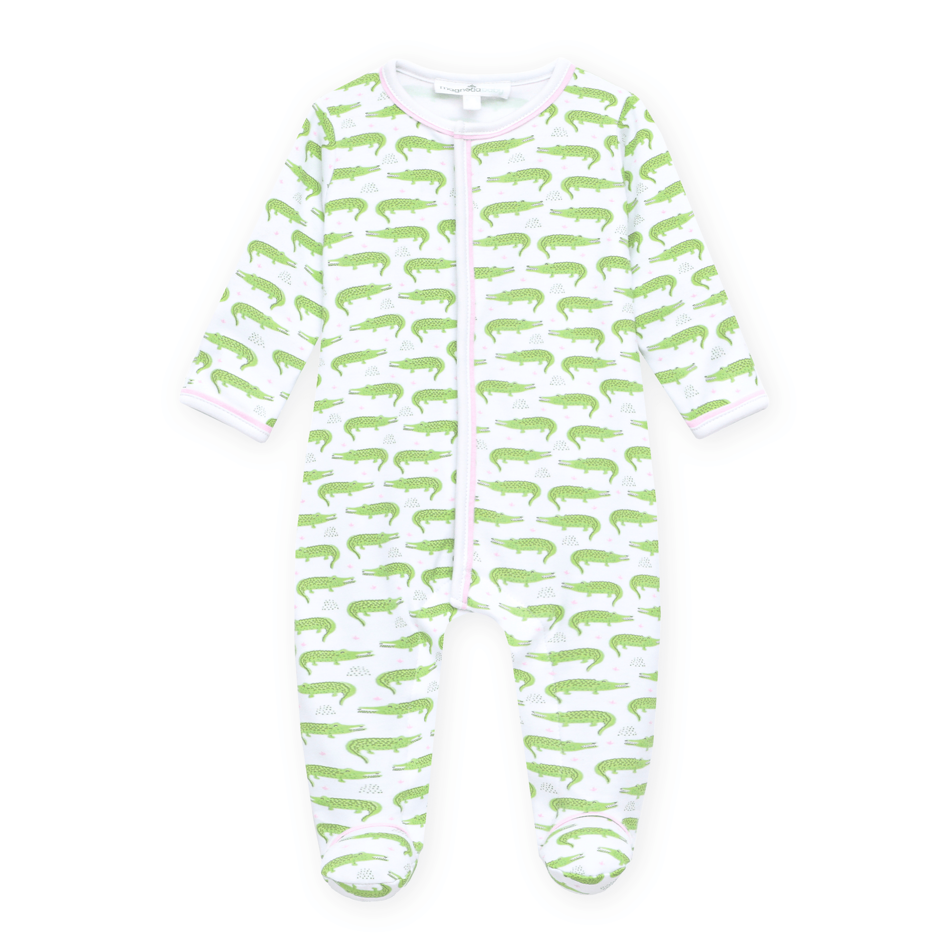 Magnolia Baby_Bayou Baby Print Ruffle Footie - Pink_1