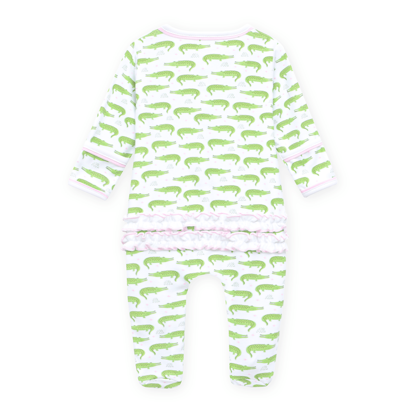 Magnolia Baby_Bayou Baby Print Ruffle Footie - Pink_2