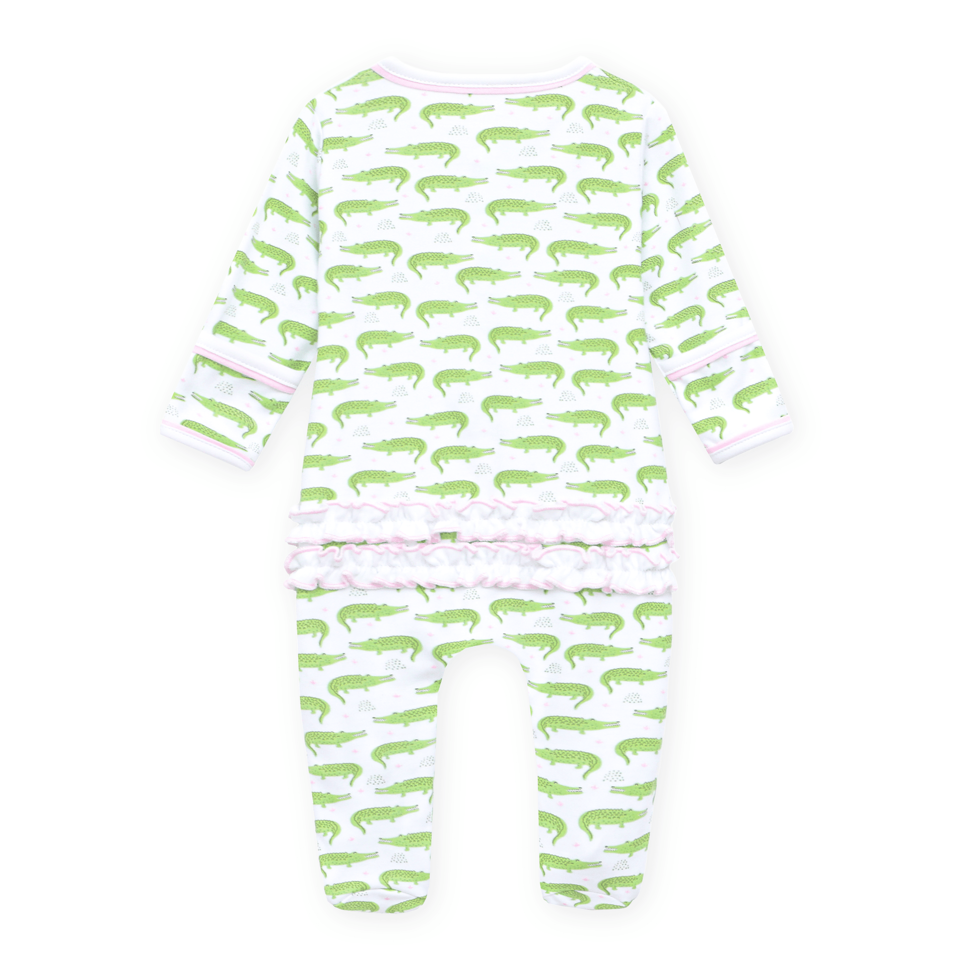 Magnolia Baby_Bayou Baby Print Ruffle Footie - Pink_2