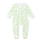 Bayou Baby Print Zip Footie - Light Blue - Magnolia BabyFootie