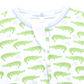 Bayou Baby Print Zip Footie - Light Blue - Magnolia BabyFootie
