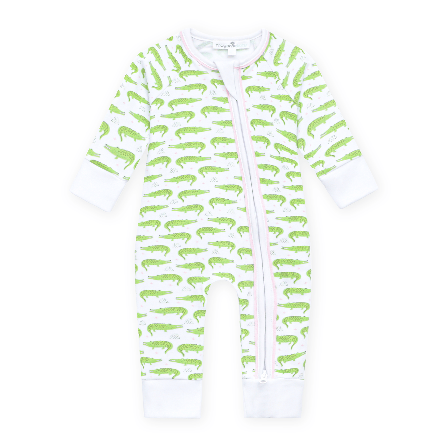 Magnolia Baby_Bayou Baby Print Zip Playsuit - Pink_1