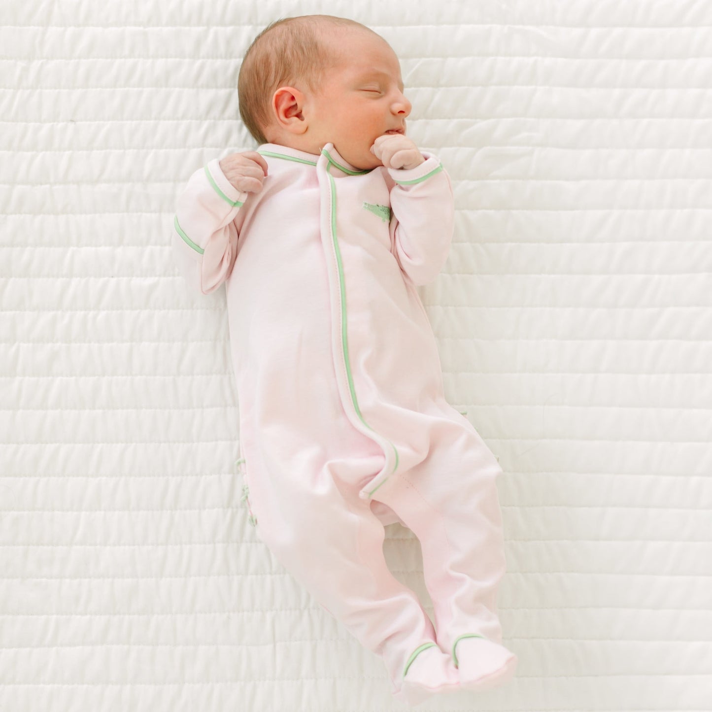 Magnolia Baby_Bayou Baby Ruffle Footie - Pink_1