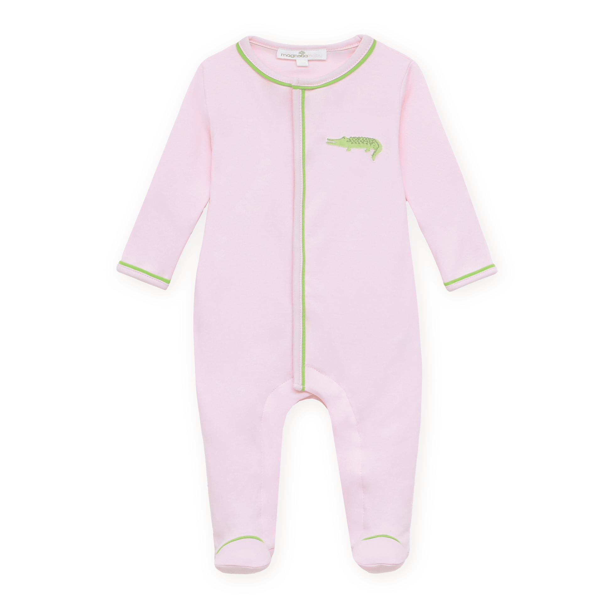 Magnolia Baby_Bayou Baby Ruffle Footie - Pink_5