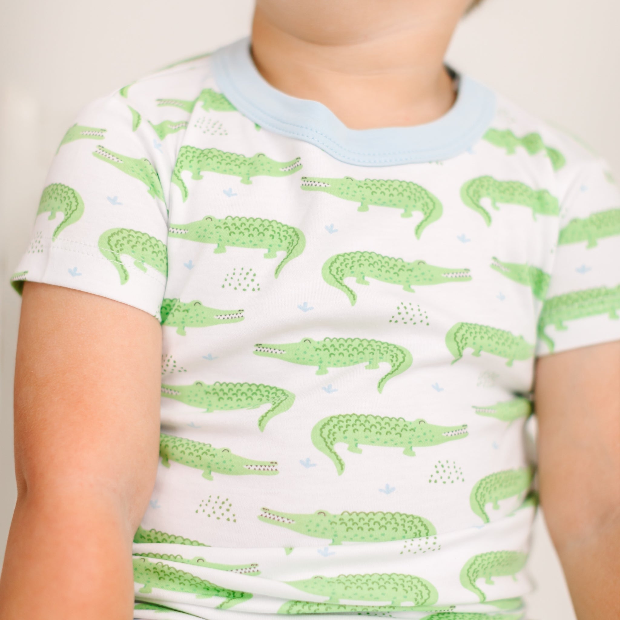 Magnolia Baby_Bayou Baby Short Pajamas - Light Blue_2