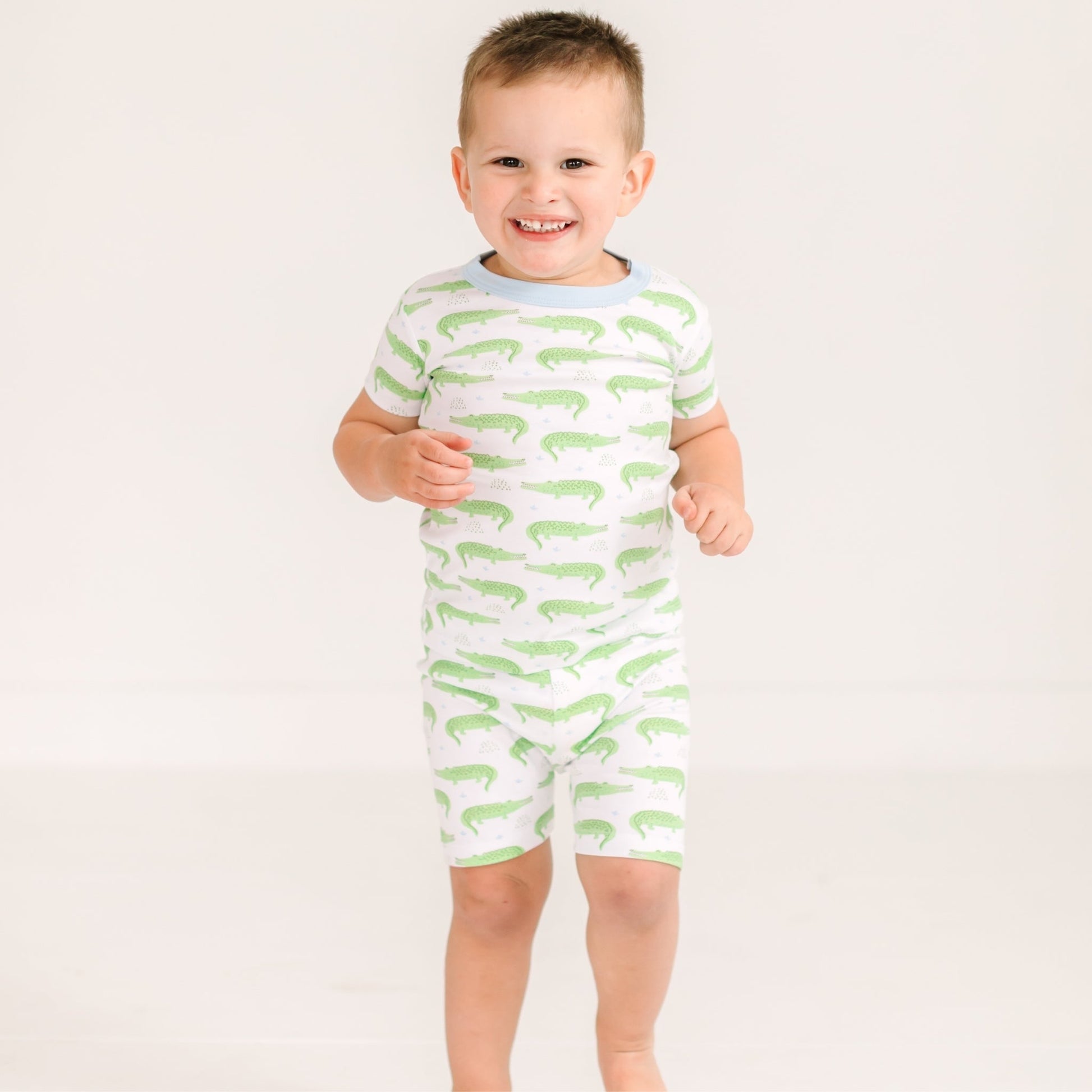 Magnolia Baby_Bayou Baby Short Pajamas - Light Blue_4