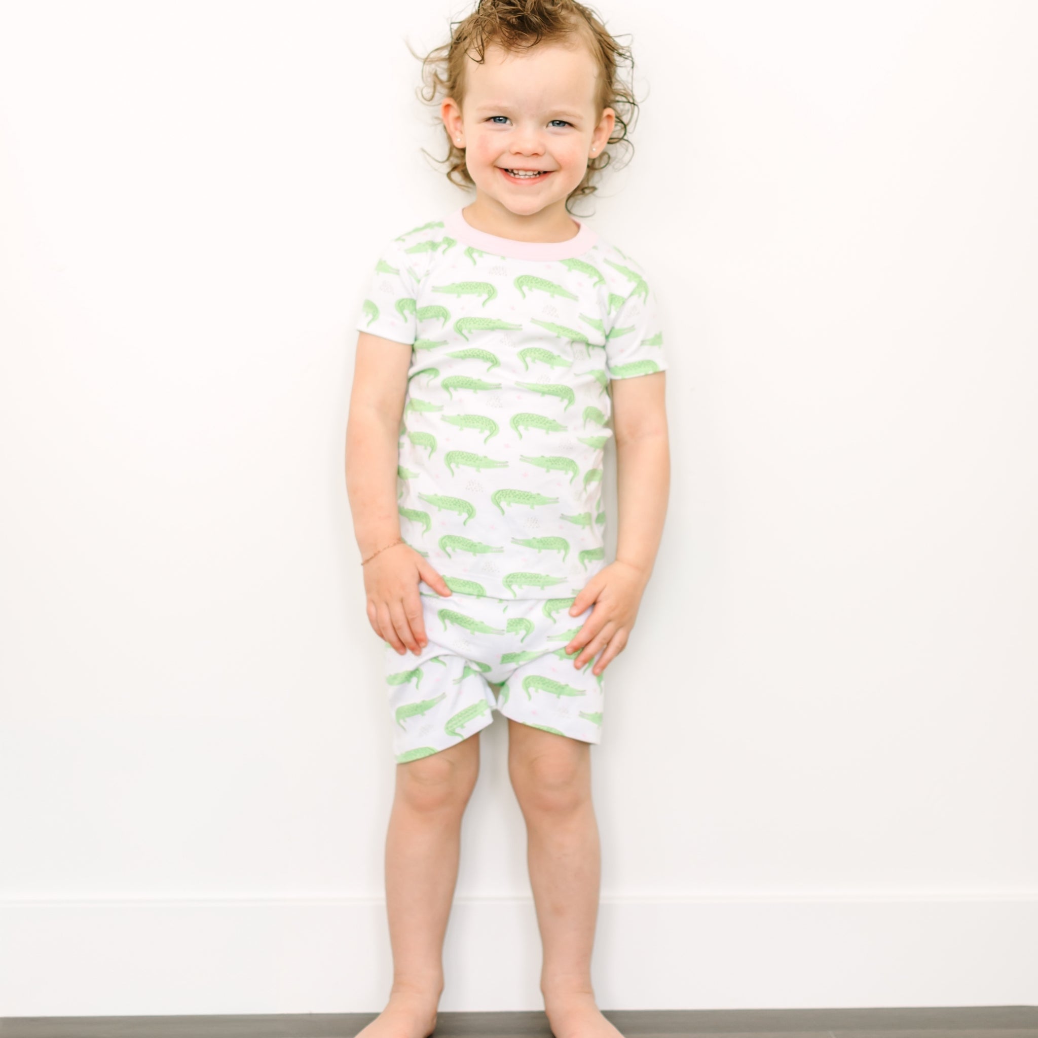 Magnolia Baby_Bayou Baby Short Pajamas - Pink_1