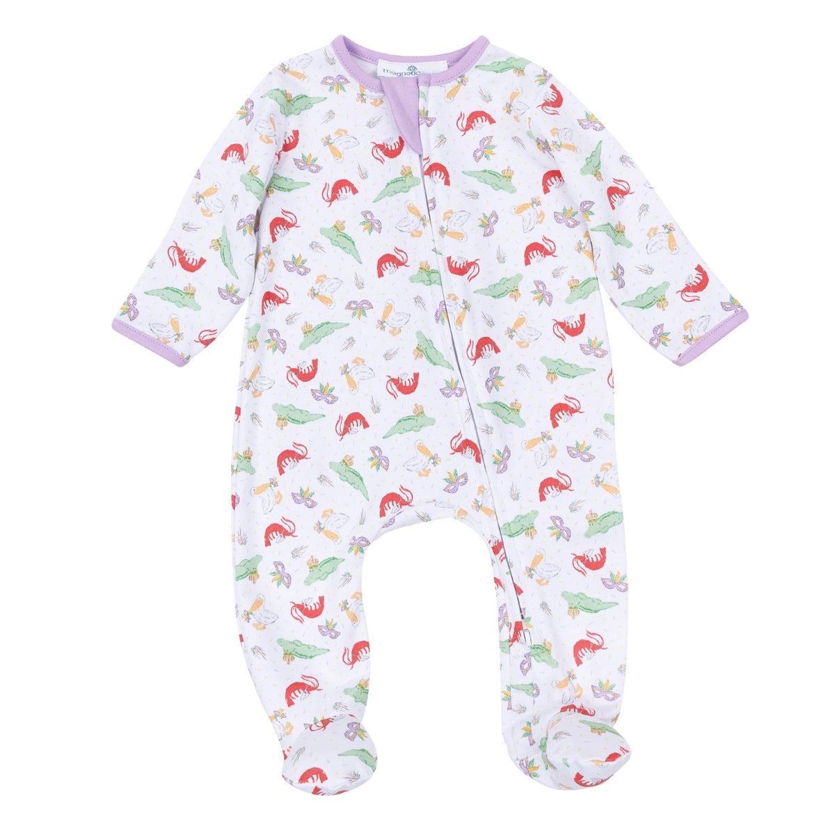 Magnolia Baby_Bayou Pals Print Zip Footie_3