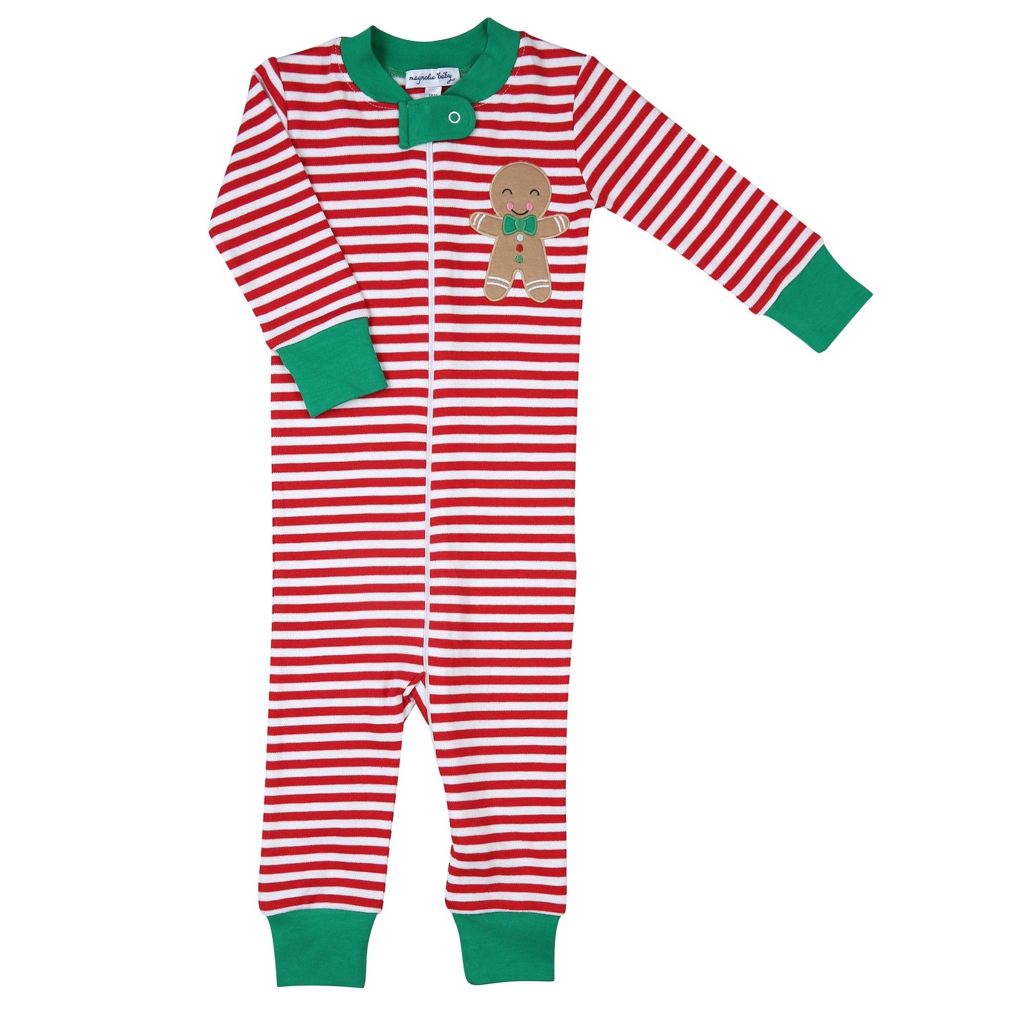 Be Jolly Applique Zip Pajamas - Magnolia BabyZipper Pajamas