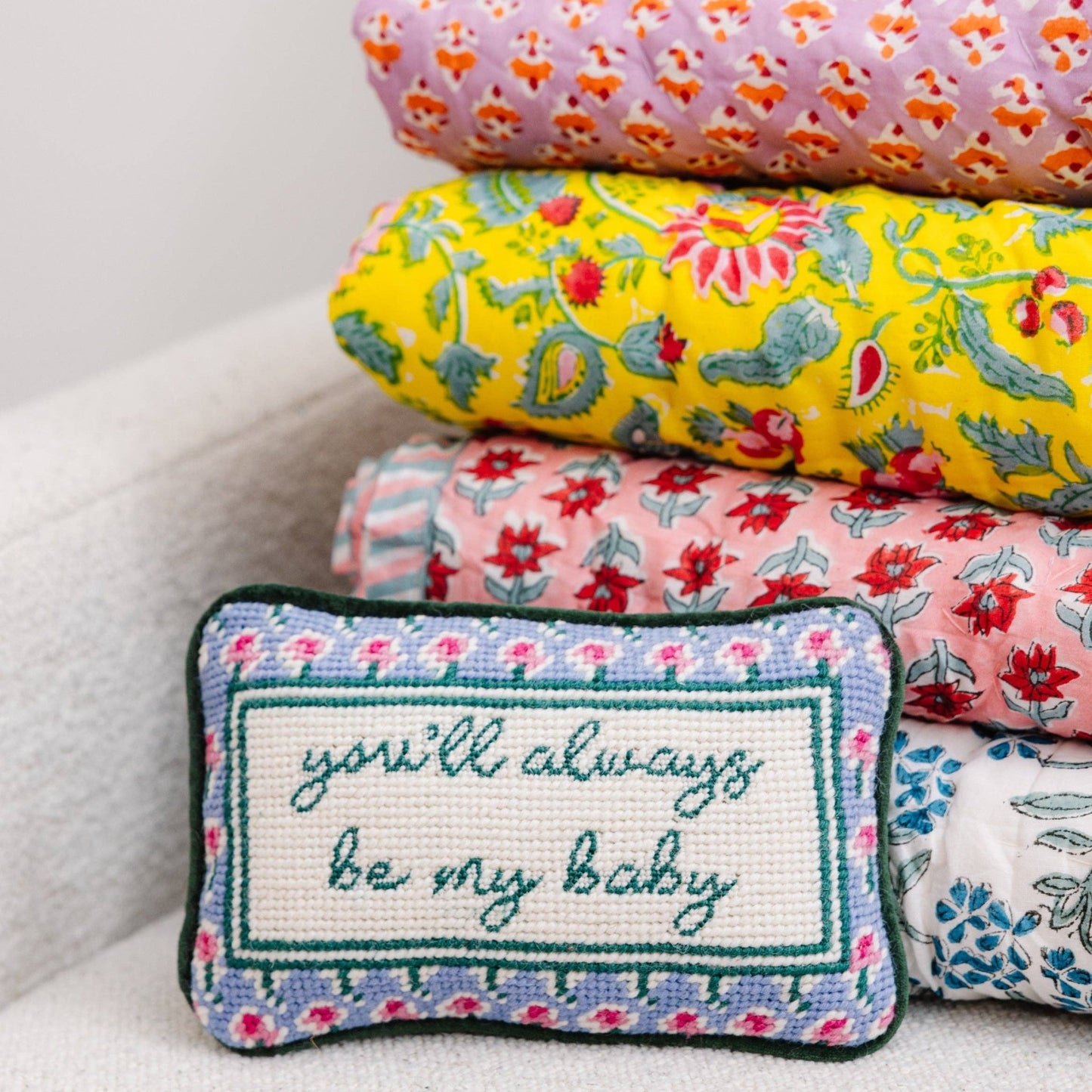 Be My Baby Mini Needlepoint Pillow - Magnolia BabyPillow