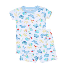  Beach Party Blue Big Kids Short Pajamas - Magnolia BabyShort Pajamas