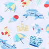 Beach Party Blue Print Short Sleeve Boy Bubble - Magnolia BabyBubble