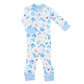 Beach Party Blue Zip Pajamas - Magnolia BabyZipper Pajamas