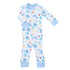 Beach Party Blue Zip Pajamas - Magnolia BabyZipper Pajamas