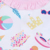 Beach Party Pink Print Flutters Bubble - Magnolia BabyBubble