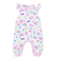 Beach Party Pink Print Flutters Playsuit - Magnolia BabyPlaysuit