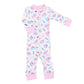 Beach Party Pink Zip Pajamas - Magnolia BabyZipper Pajamas