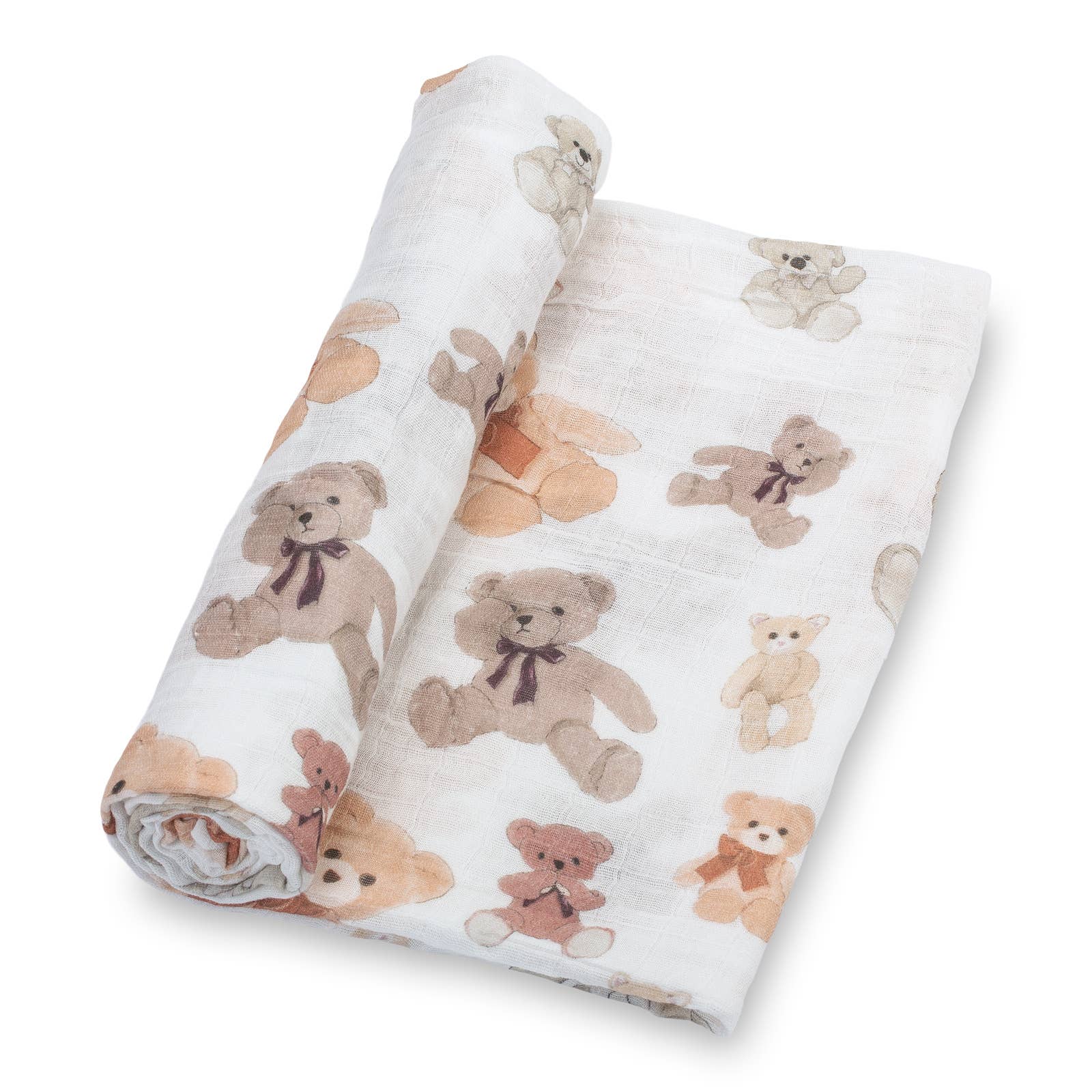 Bear Hugs Baby Muslin Swaddle Blanket - Magnolia BabySwaddle Blanket
