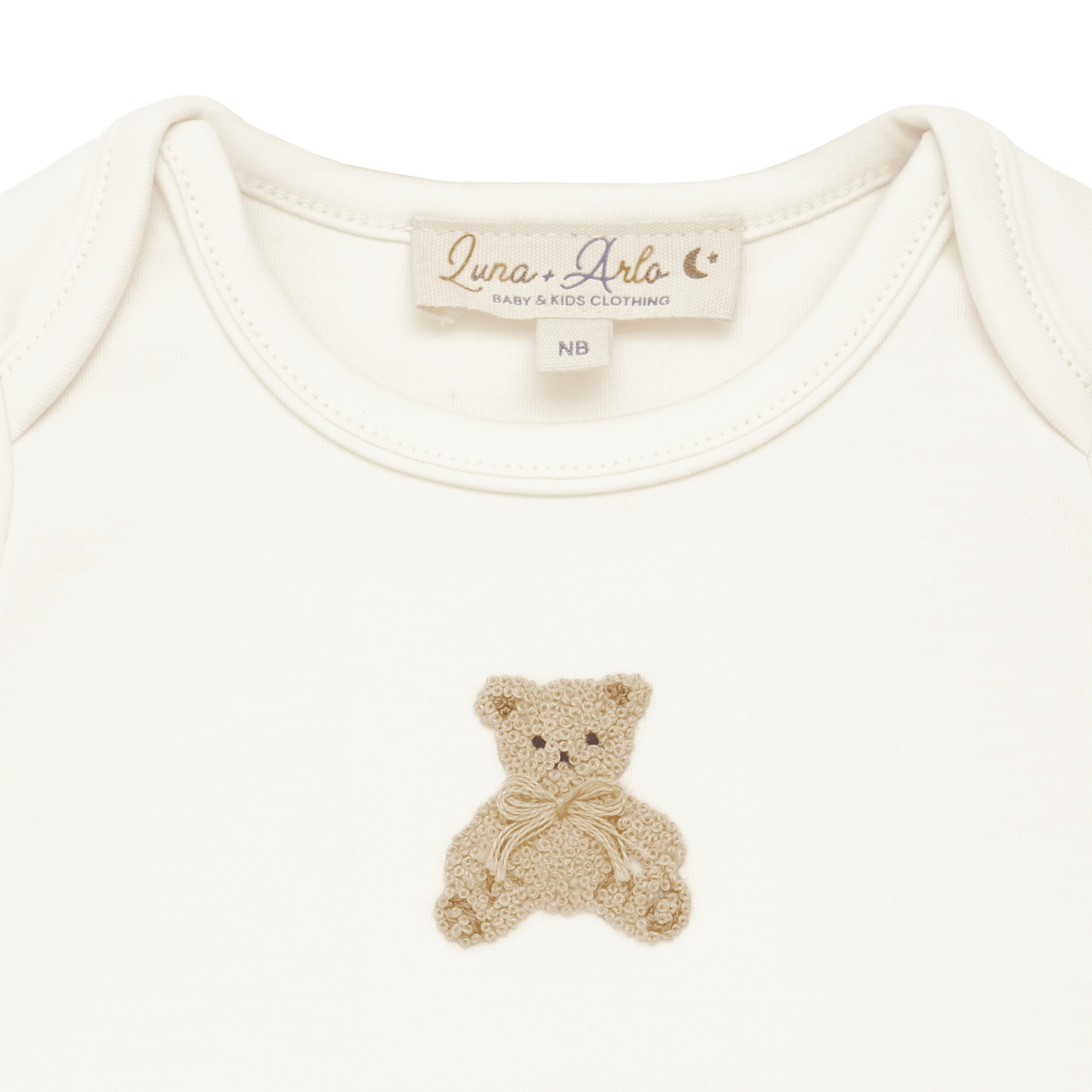 Bear Hugs Hand-Embroidered Lap Bodysuit - Ivory - Magnolia BabyBodysuit