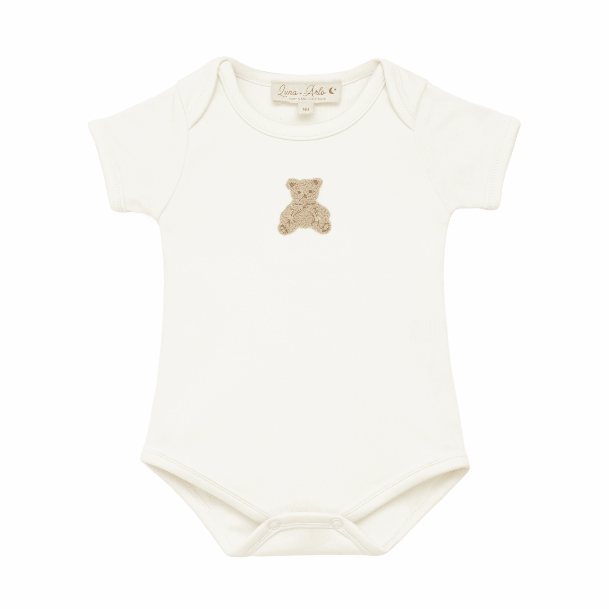 Bear Hugs Hand-Embroidered Lap Bodysuit - Ivory - Magnolia BabyBodysuit