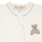 Bear Hugs Hand Embroidered Zip Footie - Sky - Magnolia BabyFootie