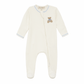 Bear Hugs Hand Embroidered Zip Footie - Sky - Magnolia BabyFootie